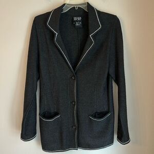 Escada Sport Women’s sweater blazer suit jacket coat alpaca blend preppy size Sm